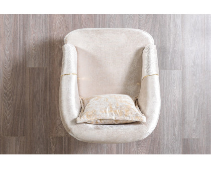 Nova™ Santana Velvet Chair - Ivory