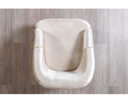 Nova™ Santana Velvet Chair - Ivory