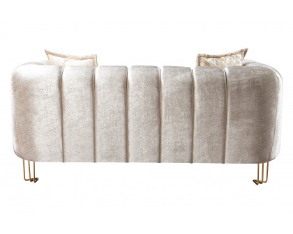 Nova Santana Velvet Sofa & Loveseat - Ivory