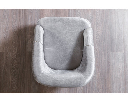 Nova Santana Velvet Chair - Silver