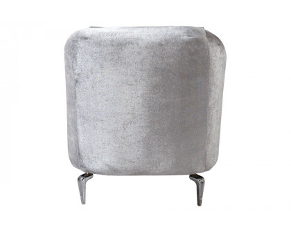 Nova Santana Velvet Chair - Silver