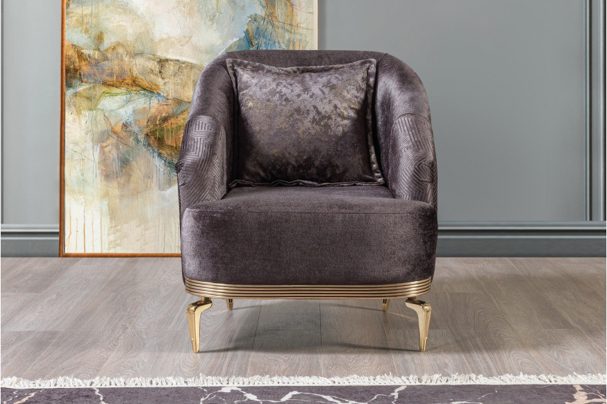 Nova™ Santana Velvet Chair - Smoke