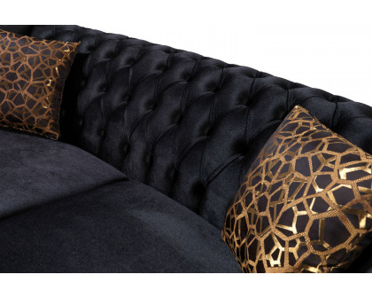 Nova Victoria Velvet Sofa & Loveseat - Black