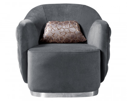 Nova - Victoria Gray Velvet Chair