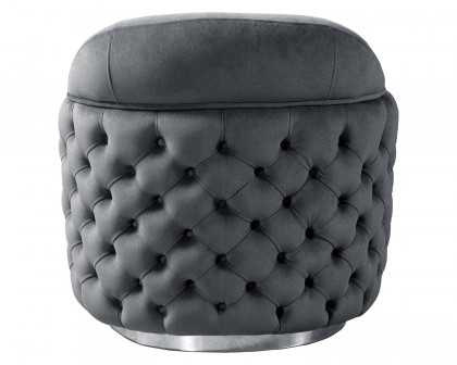 Nova - Victoria Gray Velvet Chair