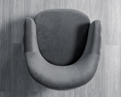 Nova - Victoria Gray Velvet Chair