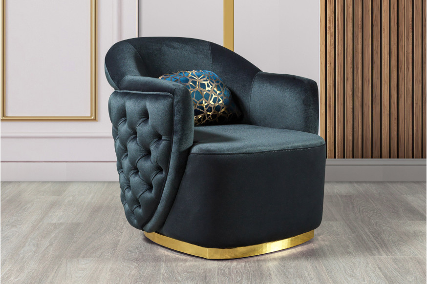 Nova™ Victoria Velvet Chair - Holly Green