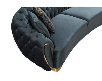 Nova Victoria Velvet Sofa & Loveseat - Holly Green