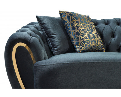 Nova Victoria Velvet Sofa & Loveseat - Holly Green