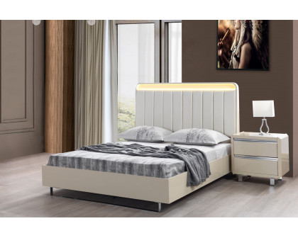 Nova - Viola Cream High Gloss Lacquer 4-Piece Queen Bedroom Set