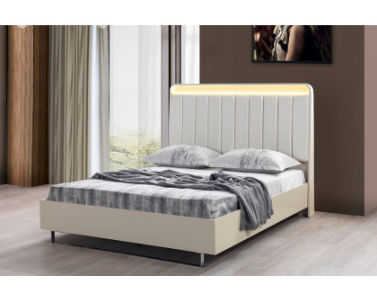 Nova - Viola Cream High Gloss Lacquer 4-Piece Queen Bedroom Set