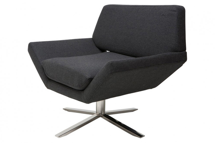 Nuevo™ - Sly Occasional Chair Dark Gray Fabric Seat