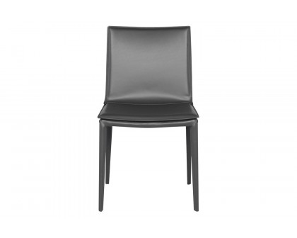 Nuevo™ Palma Dining Chair - Dark Gray Leather Seat