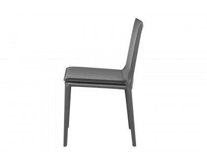 Nuevo™ Palma Dining Chair - Dark Gray Leather Seat