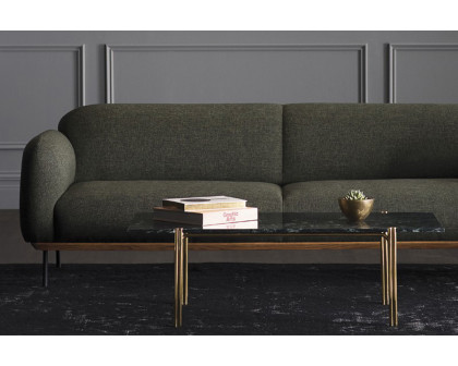 Nuevo™ Benson Sofa - Hunter Green Tweed Seat