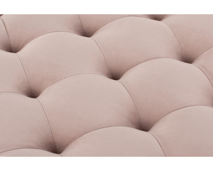 Nuevo™ Tufty Ottoman - Blush Velour, L38'' x W38'' x H17''