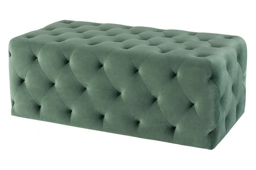 Nuevo™ Tufty Ottoman - Moss Velour, L45,8'' x W23,3'' x H17''