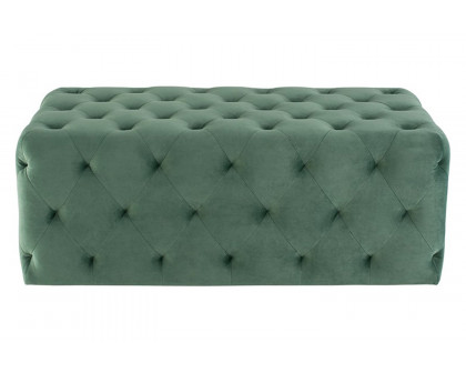 Nuevo™ Tufty Ottoman - Moss Velour, L45,8'' x W23,3'' x H17''