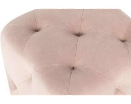 Nuevo™ Tufty Ottoman - Blush Velour, L15'' x W15'' x H17''