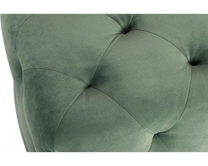 Nuevo™ Tufty Ottoman - Moss Velour, L15'' x W15'' x H17''