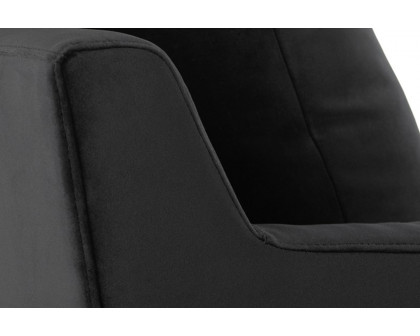 Nuevo™ Anders Occasional Chair - Black Velour Color, Matte Black Legs