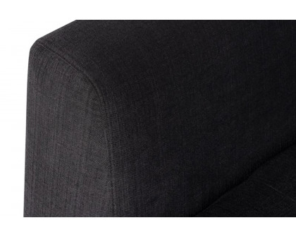 Nuevo™ Matthew Sectional - Coal Fabric Seat, Matte Black Steel Legs