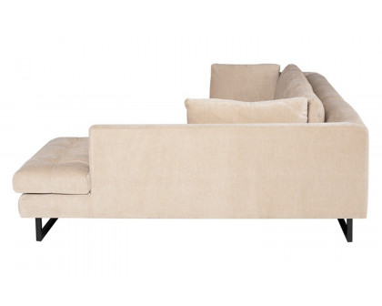 Nuevo™ Janis Sectional - Almond, Matte Black Legs, Right Chaise