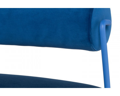 Nuevo™ Marni Occasional Chair - Sapphire Velour Bolster/Dusk Velour Seat, Sapphire Frame