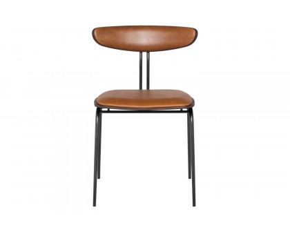 Nuevo™ Giada Dining Chair - Desert Leather / Seared Oak