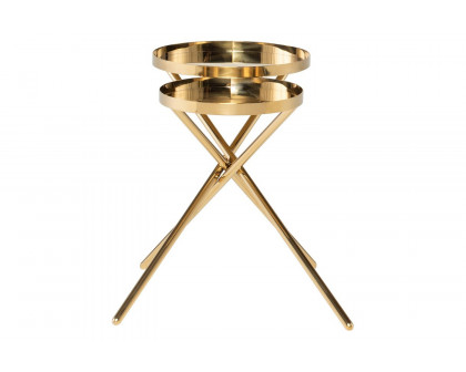 Nuevo™ Olivia Side Table - Polished Gold Top