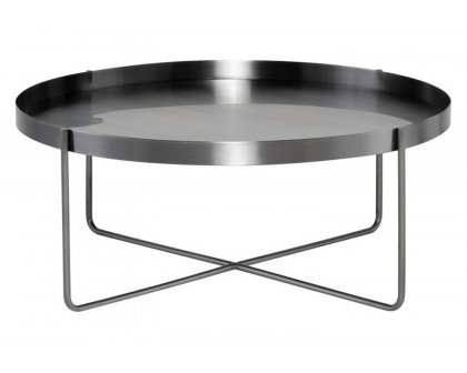 Nuevo™ Gaultier Coffee Table - Brushed Graphite Table, L40'' x W40'' x H16''