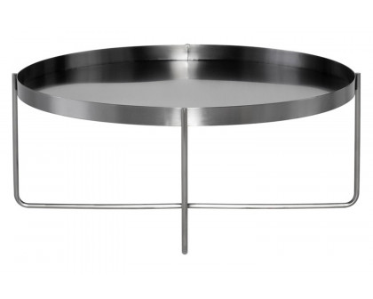 Nuevo™ Gaultier Coffee Table - Brushed Graphite Table, L40'' x W40'' x H16''