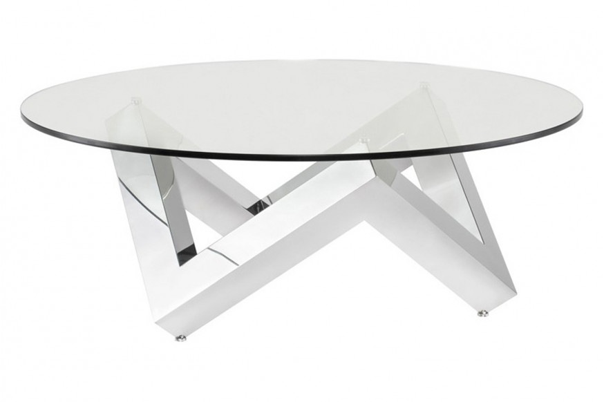 Nuevo™ Costa Coffee Table - Polished Stainless Base