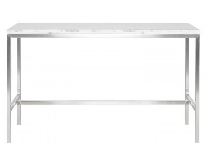 Nuevo™ Verona Counter Table - White Marble Top, L60'' x W21,8'' x H36''