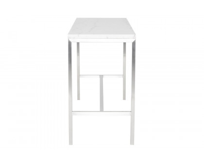 Nuevo™ Verona Counter Table - White Marble Top, L60'' x W21,8'' x H36''