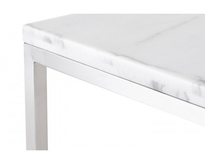 Nuevo™ Verona Counter Table - White Marble Top, L60'' x W21,8'' x H36''