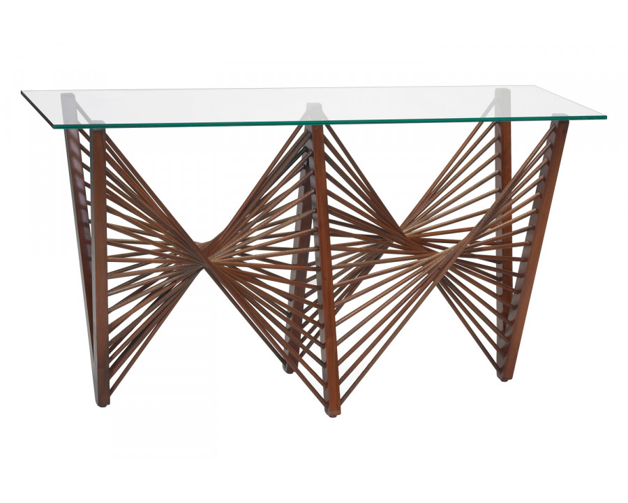 Oggetti Geo Console - Medium Brown, with Glass