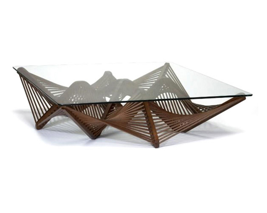 Oggetti Geo Cocktail Table - Medium Brown, only Base