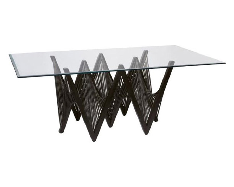 Oggetti Geo Dining Table - Dark Brown