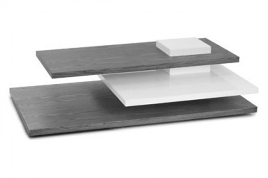 Oggetti™ Planar Cocktail Table - Latti Gray/White