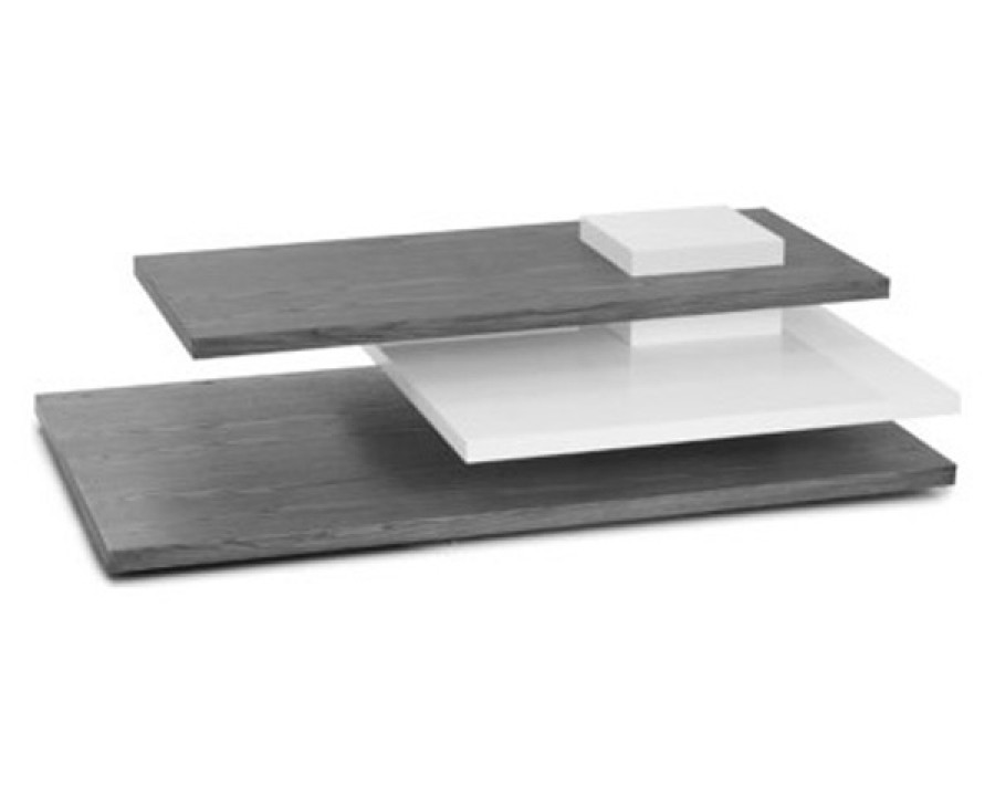 Oggetti Planar Cocktail Table - Latti Gray/White