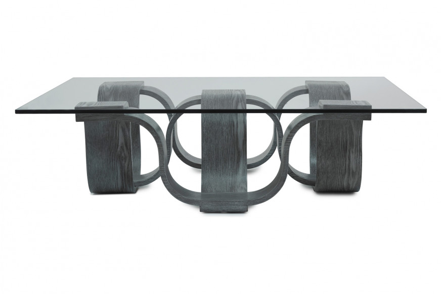 Oggetti™ Square Cocktail Table - Gray, 50", with Glass