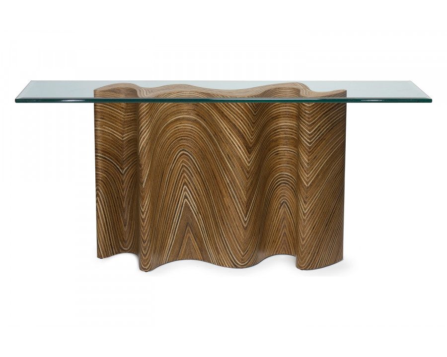 Oggetti Zigzag Console - Showtime veneer, with Glass