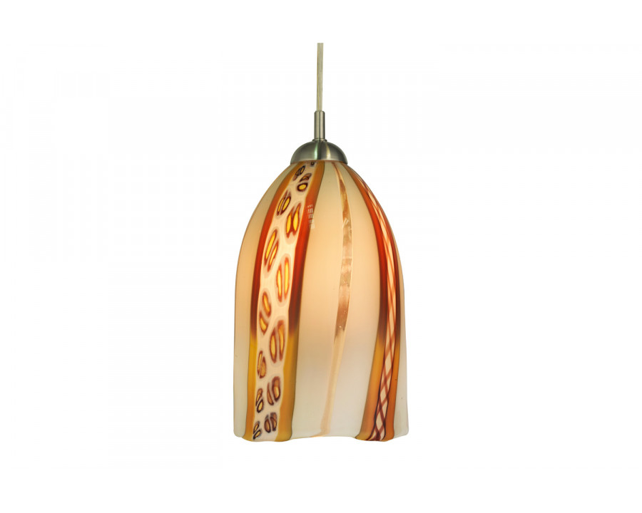 Oggetti Fiore Pendant G9 LED - White, Flat, Satin Nickel