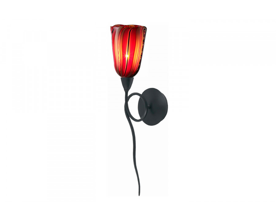 Oggetti Fiore Short Sconce - Red, Dark Bronze