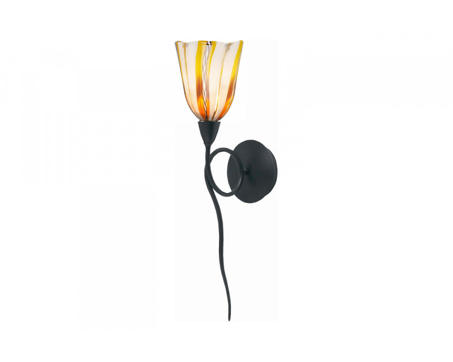 Oggetti Fiore Short Sconce - White, Dark Bronze