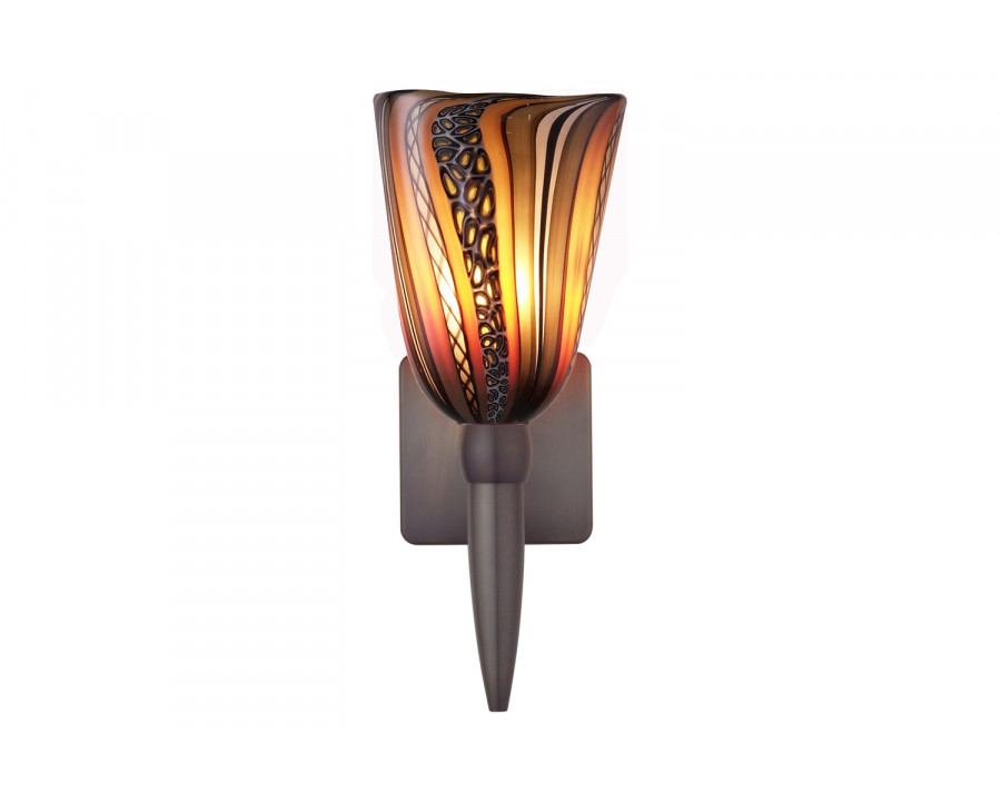 Oggetti Fiore Torch Sconce - Amber, Dark Bronze