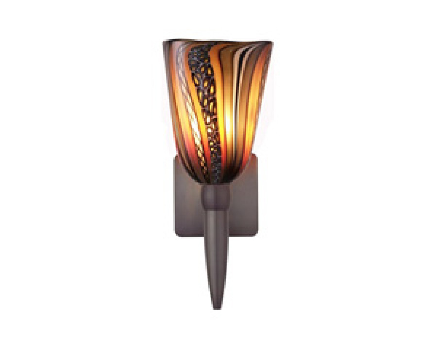 Oggetti Fiore Torch Sconce - Amber, Satin Nickel