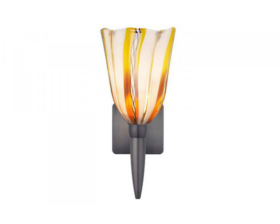 Oggetti Fiore Torch Sconce - White, Dark Bronze