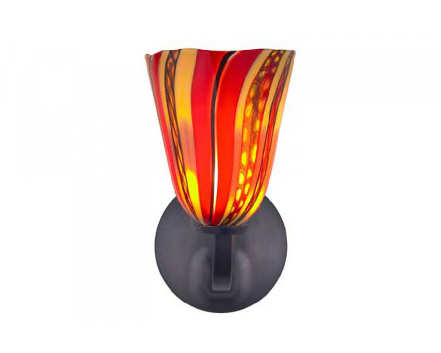 Oggetti Fiore Rondo Sconce - Red, Dark Bronze